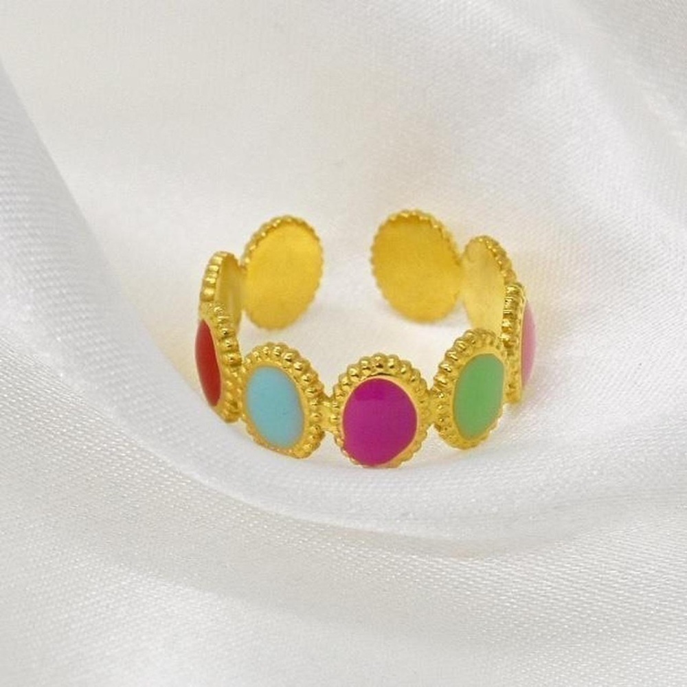 Colorful Dotted Ring - Picture 4 of 6
